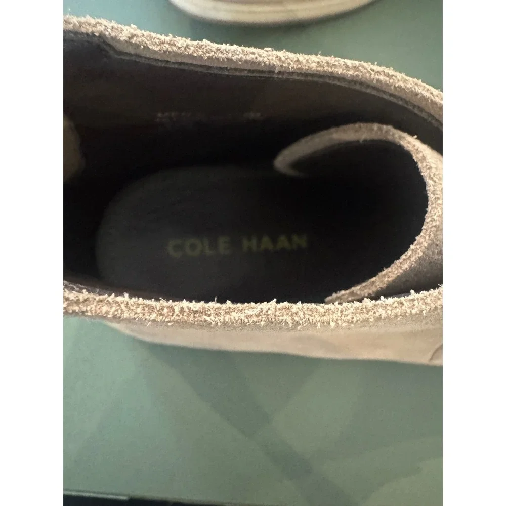 Cole Haan Mens Tan Suede Chukka Desert Boots Size 10.5 C Beige Lace Up Shoes